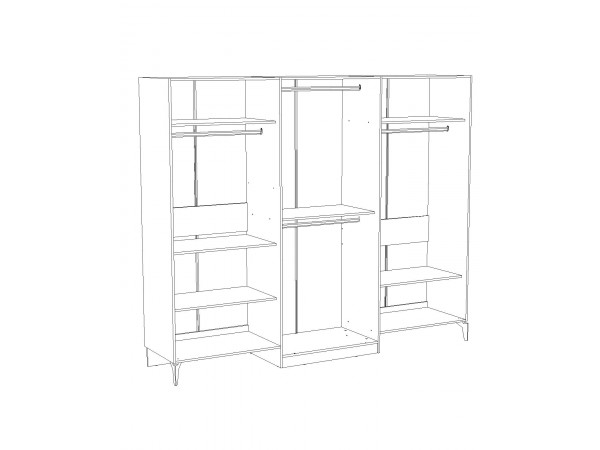 Шкаф 6-ти створчатый СК 003-01 "Теона-6" светлый