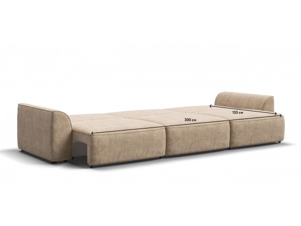 Кинг Макс диван Велюр Роял шампань