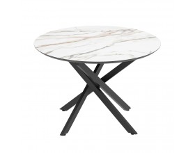 Стол KMC90X Бело-золотой мрамор матовый