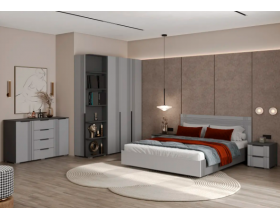 Шкаф Альмерия ШК-800 серый графит/бархат серый 