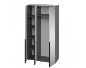 Шкаф Альмерия ШК-1200 с 2 зеркалами серый графит/бархат серый 