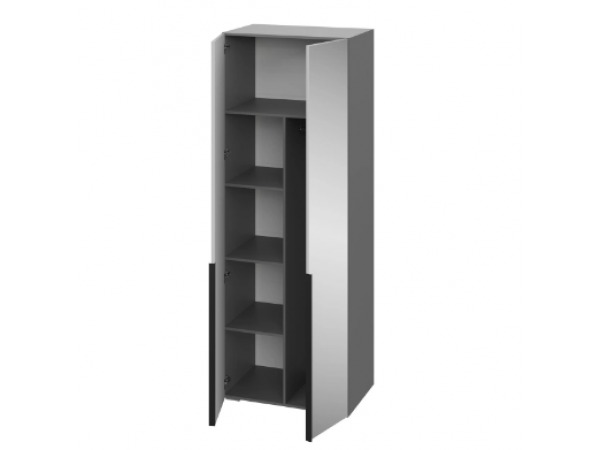 Шкаф Альмерия ШК-800 с 2 зеркалами серый графит/бархат серый  Шкаф Альмерия ШК-800 с 2 зеркалами серый графит/бархат серый