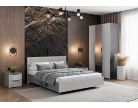 Тумба Альмерия ТБ-400 серый графит/бархат серый