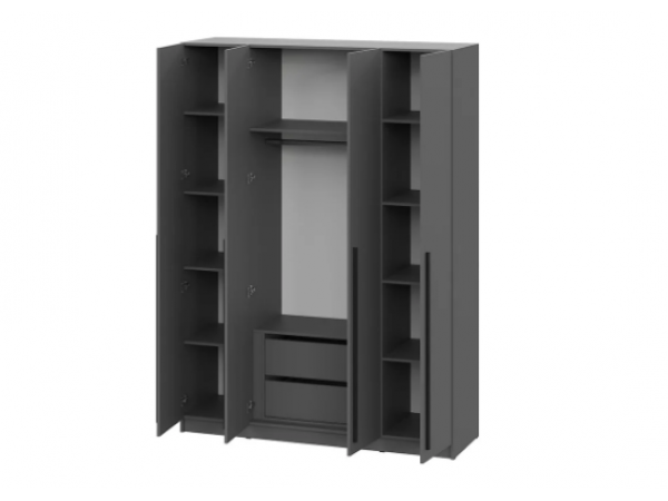 Шкаф Берген ШК-1600 серый графит