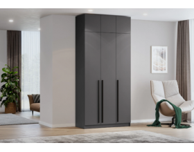 Шкаф Берген ШК-1200 с антресолью серый графит