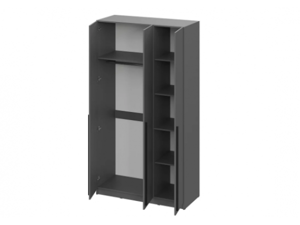 Шкаф Берген ШК-1200 с антресолью серый графит