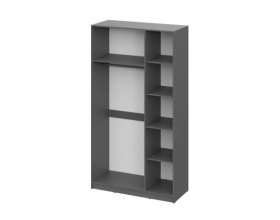 Шкаф Берген ШК-1200 с антресолью серый графит