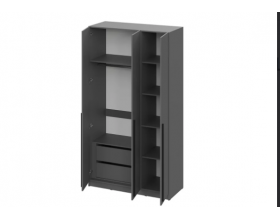 Шкаф Берген ШК-1200 с антресолью серый графит