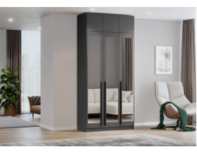 Шкаф Берген ШК-1200 с антресолью серый графит