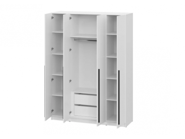 Шкаф Берген ШК-1600 с антресолью белое дерево