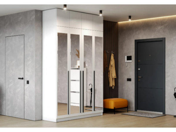 Шкаф Берген ШК-1600 с антресолью белое дерево