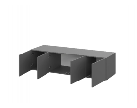 Шкаф Берген ШК-1600 с антресолью  серый графит