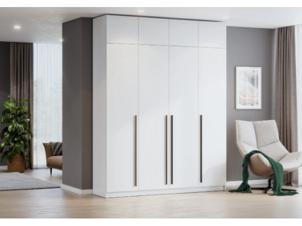 Шкаф Берген ШК-2000 с антресолью белое дерево