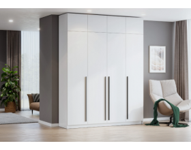 Шкаф Берген ШК-2000 с антресолью белое дерево