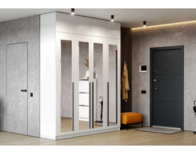 Шкаф Берген ШК-2000 с антресолью белое дерево