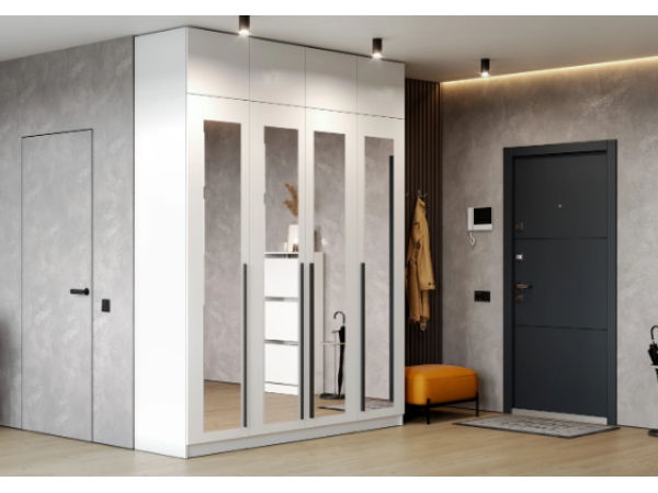 Шкаф Берген ШК-2000 с антресолью белое дерево