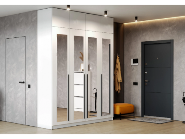 Шкаф Берген ШК-2000 с антресолью белое дерево