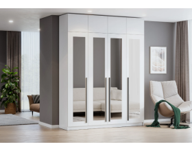 Шкаф Берген ШК-2000 с антресолью белое дерево