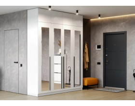 Шкаф Берген ШК-2000 с антресолью белое дерево