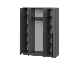 Шкаф Берген ШК-2000 с антресолью серый графит