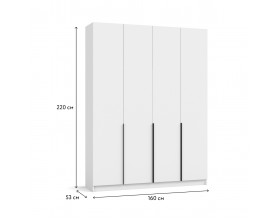 Рим 160 шкаф распашной 4Д Белый