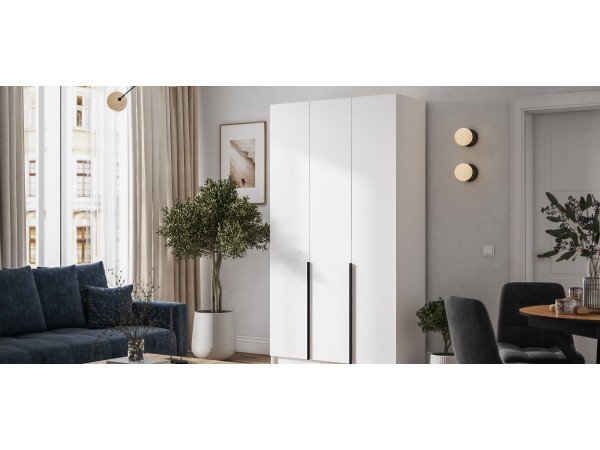 Рим 120 шкаф распашной 3Д Белый