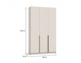 Рим 120 шкаф распашной 3Д Кашемир
