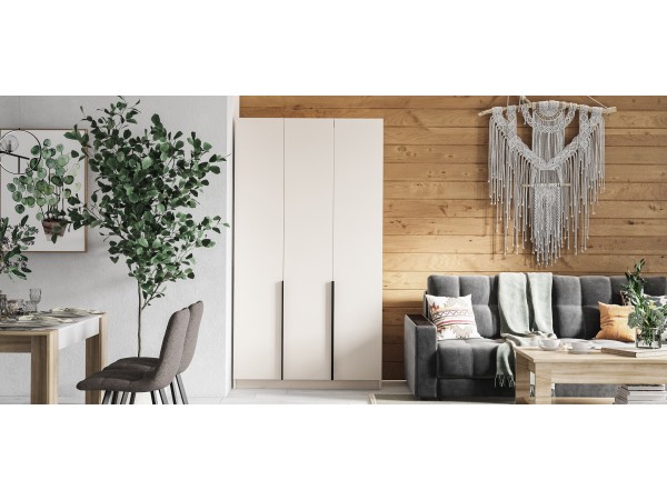 Рим 120 шкаф распашной 3Д+ящики Кашемир 