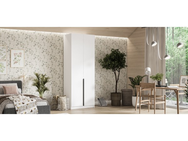 Рим 80 шкаф распашной 2Д Белый