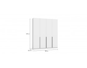 Рим 180 шкаф распашной 4Д Белый