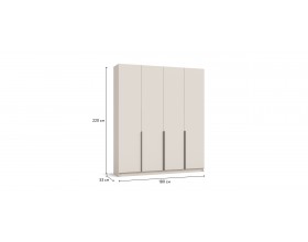 Рим 180 шкаф распашной 4Д Кашемир