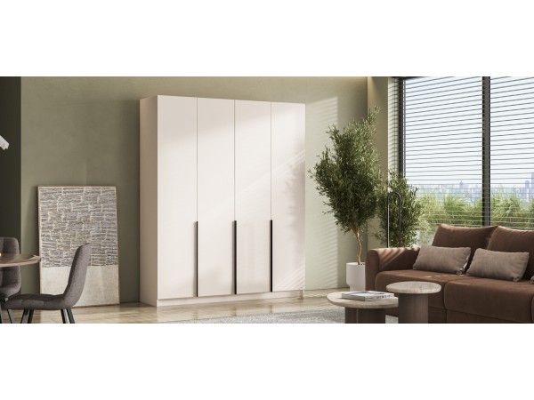 Рим 180 шкаф распашной 4Д Кашемир