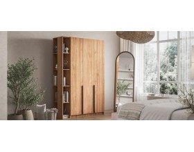 Рим 120 шкаф распашной 3Д+ящики 01 Орех Селект