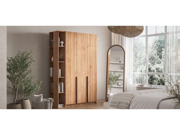 Рим 120 шкаф распашной 3Д+ящики Орех Селект