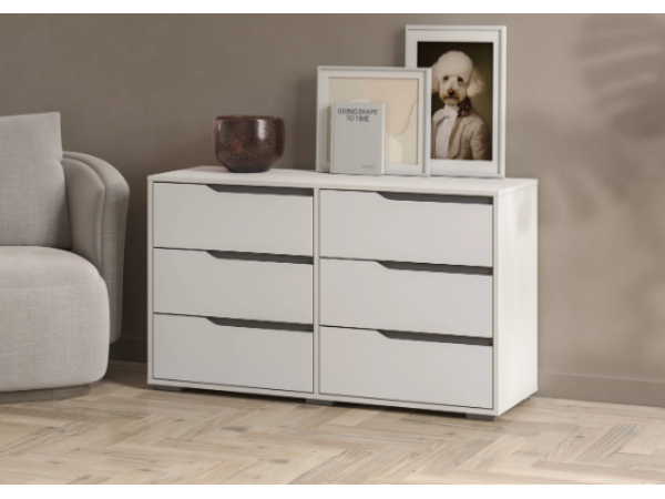 Комод Алиса КМ-1200 белый/белый гладкий