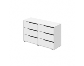 Комод Алиса КМ-1200 белый/белый гладкий