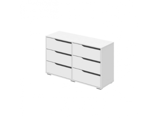 Комод Алиса КМ-1200 белый/белый гладкий