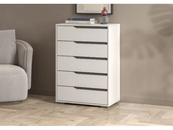 Комод Алиса КМ-700 белый/белый гладкий