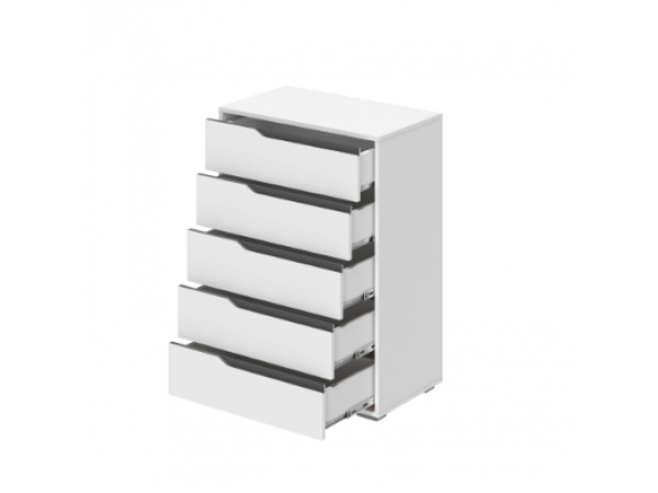 Комод Алиса КМ-700 белый/белый гладкий