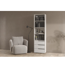 Стеллаж Алиса СТЛ-600 белый/белый гладкий