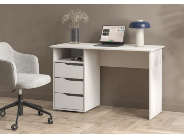 Стол письменный Алиса СТП-1200 белый/белый гладкий