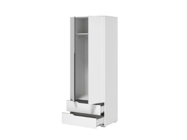 Шкаф Алиса ШК2Я-800 белый/белый гладкий