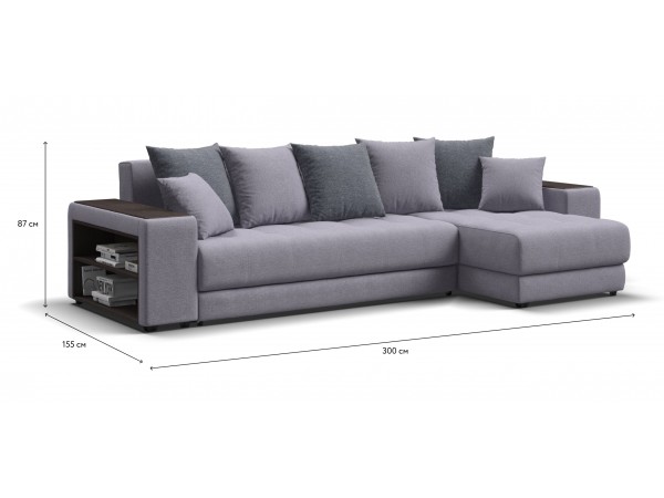 Дубай У 3.0 рогожка  Malmo платина, рогожка Vento серый