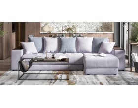 Дубай угловой диван Рогожка Мальмо платина, Рогожка Венто серый