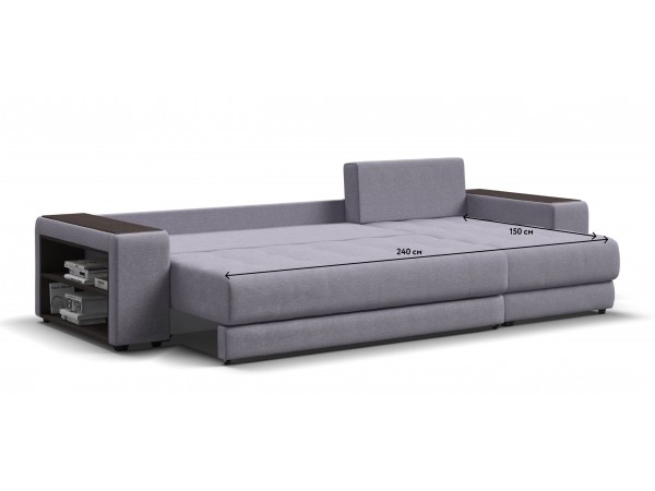 Дубай У 3.0 рогожка  Malmo платина, рогожка Vento серый