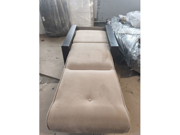 Уценка!!!!30/002 Кресло-кровать Шарк (кордрой бежевый, экокожа коричневая) БЕЗ НАКЛАДОК