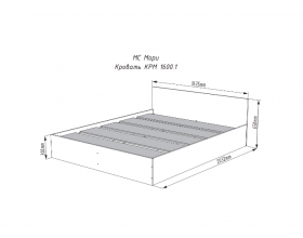 МС Мори кровать КРМ 1600.1 Сатин