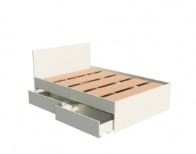 Кровать «Мори» КРМЯ 1400.1 сатин