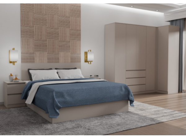 Кровать «Мори» КРМЯ 1600.1Сатин