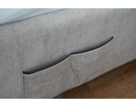 Мягкая кровать Венеция Рогожка Бежевый 